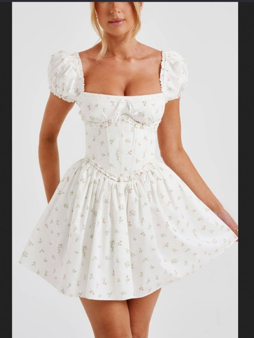 Babyboo Penelope Mini Dress - Blush Floral Print -S